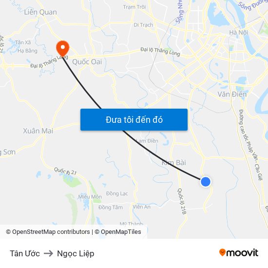 Tân Ước to Ngọc Liệp map