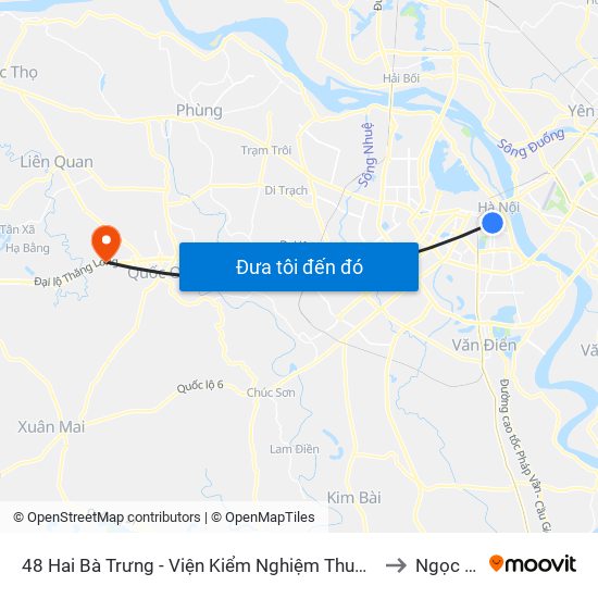 48 Hai Bà Trưng - Viện Kiểm Nghiệm Thuốc Trung Ương to Ngọc Liệp map