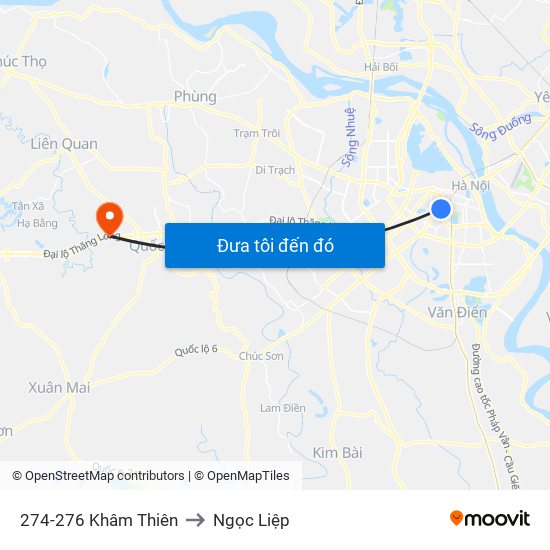 274-276 Khâm Thiên to Ngọc Liệp map