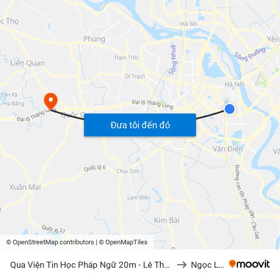 Qua Viện Tin Học Pháp Ngữ 20m - Lê Thanh Nghị to Ngọc Liệp map