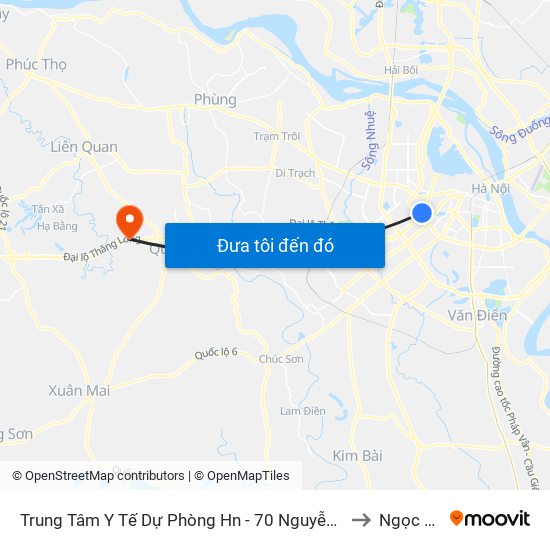 Trung Tâm Y Tế Dự Phòng Hn - 70 Nguyễn Chí Thanh to Ngọc Liệp map