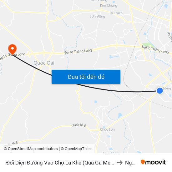Đối Diện Đường Vào Chợ La Khê (Qua Ga Metro La Khê) - 405 Quang Trung (Hà Đông) to Ngọc Liệp map