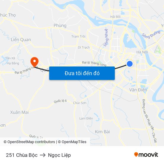 251 Chùa Bộc to Ngọc Liệp map