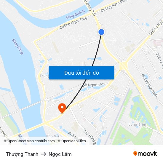 Thượng Thanh to Ngọc Lâm map