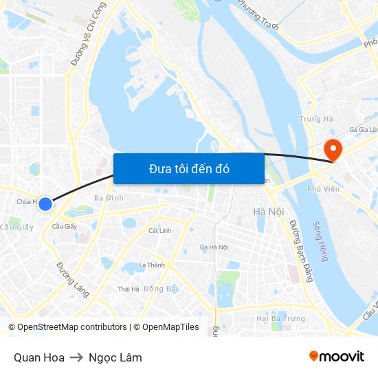 Quan Hoa to Ngọc Lâm map