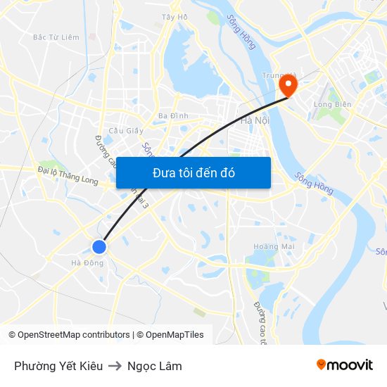 Phường Yết Kiêu to Ngọc Lâm map