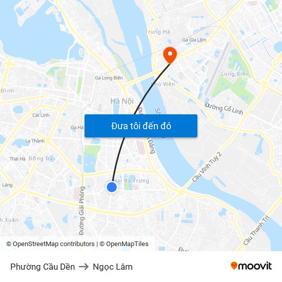 Phường Cầu Dền to Ngọc Lâm map