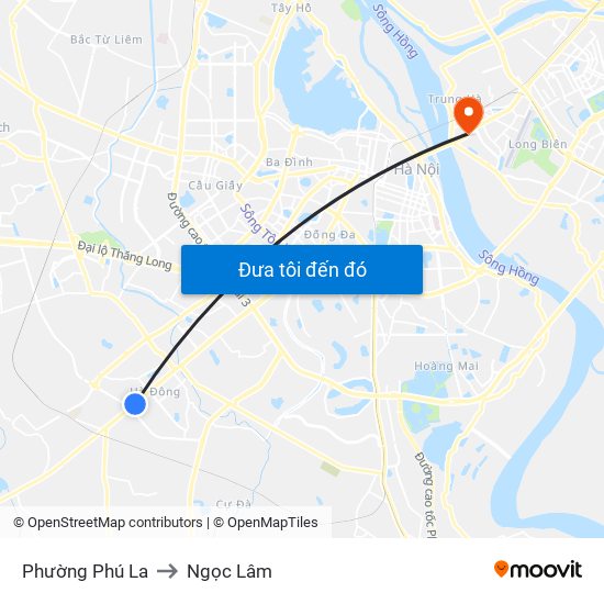 Phường Phú La to Ngọc Lâm map