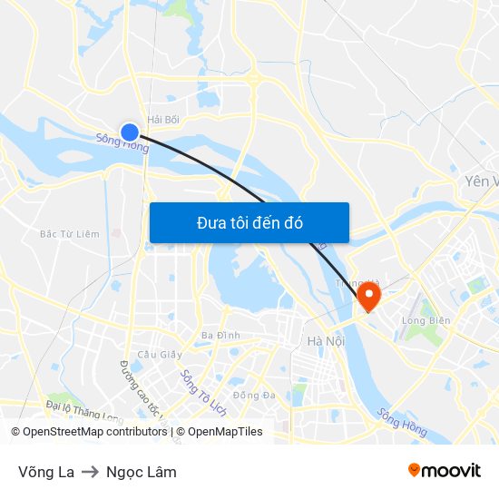 Võng La to Ngọc Lâm map