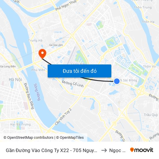 Gần Đường Vào Công Ty X22 - 705 Nguyễn Văn Linh to Ngọc Lâm map