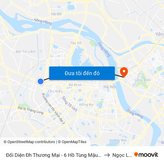 Đối Diện Đh Thương Mại - 6 Hồ Tùng Mậu (Cột Sau) to Ngọc Lâm map