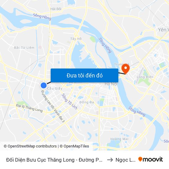 Đối Diện Bưu Cục Thăng Long - Đường Phạm Hùng to Ngọc Lâm map