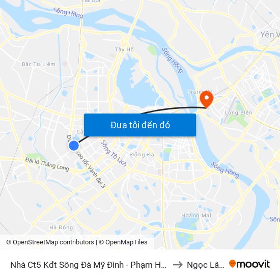 Nhà Ct5 Kđt Sông Đà Mỹ Đình - Phạm Hùng to Ngọc Lâm map