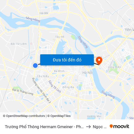 Trường Phổ Thông Hermam Gmeiner - Phạm Văn Đồng to Ngọc Lâm map