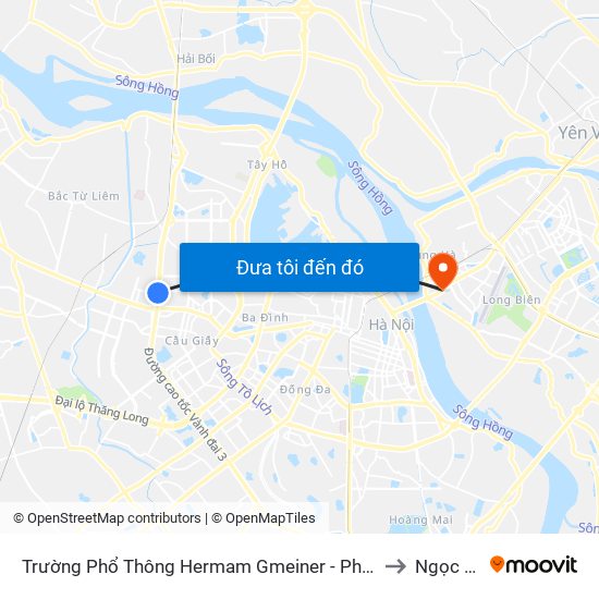 Số 9 Phạm Văn Đồng to Ngọc Lâm map