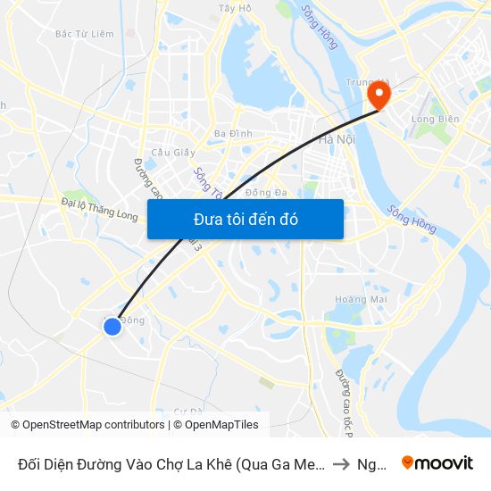 Đối Diện Đường Vào Chợ La Khê (Qua Ga Metro La Khê) - 405 Quang Trung (Hà Đông) to Ngọc Lâm map