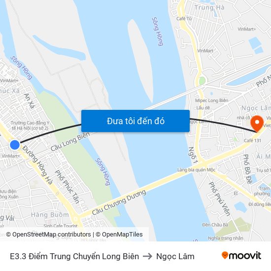 E3.3 Điểm Trung Chuyển Long Biên to Ngọc Lâm map