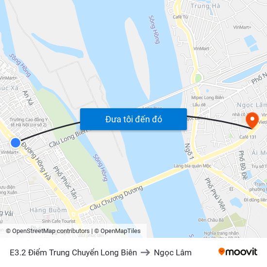 E3.2 Điểm Trung Chuyển Long Biên to Ngọc Lâm map