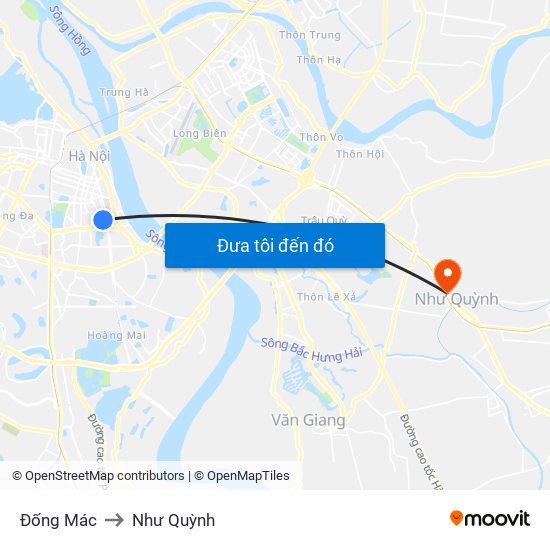 Đống Mác to Như Quỳnh map