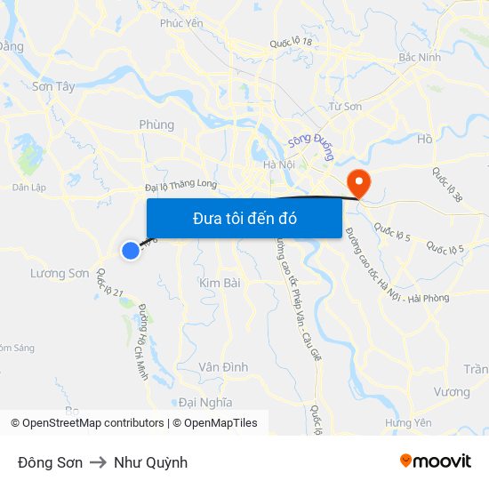 Đông Sơn to Như Quỳnh map