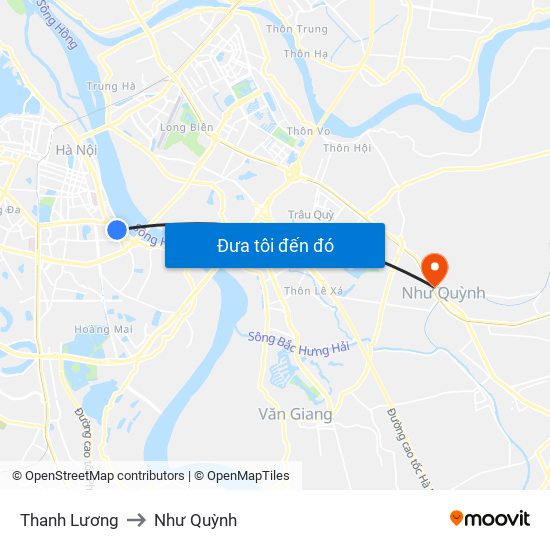 Thanh Lương to Như Quỳnh map