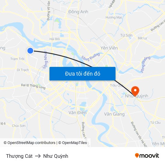 Thượng Cát to Như Quỳnh map