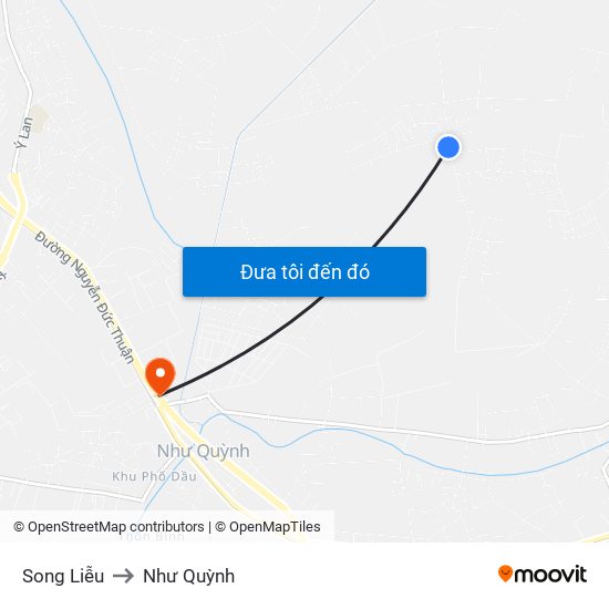 Song Liễu to Như Quỳnh map