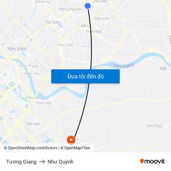 Tương Giang to Như Quỳnh map