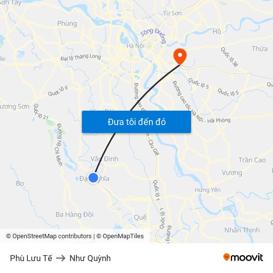 Phù Lưu Tế to Như Quỳnh map