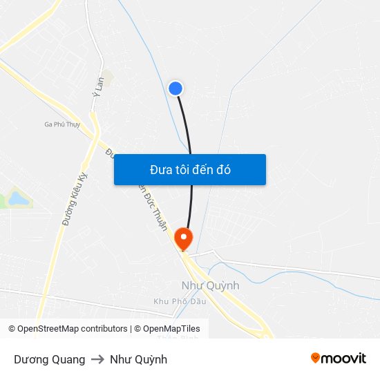 Dương Quang to Như Quỳnh map