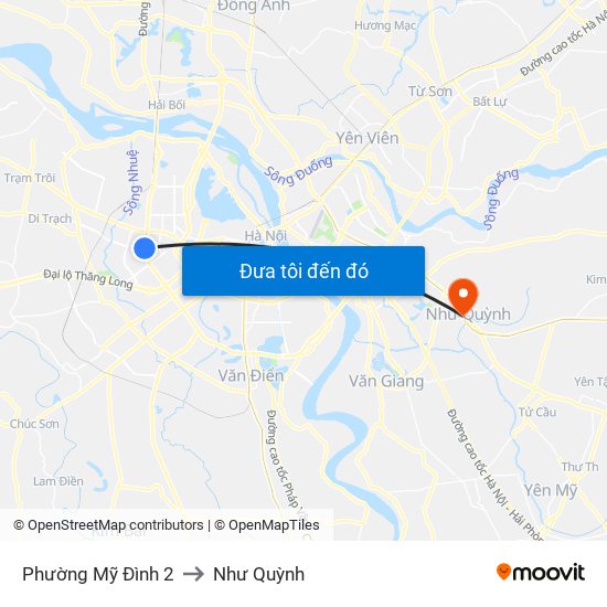 Phường Mỹ Đình 2 to Như Quỳnh map