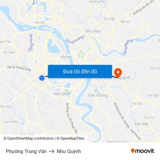 Phường Trung Văn to Như Quỳnh map