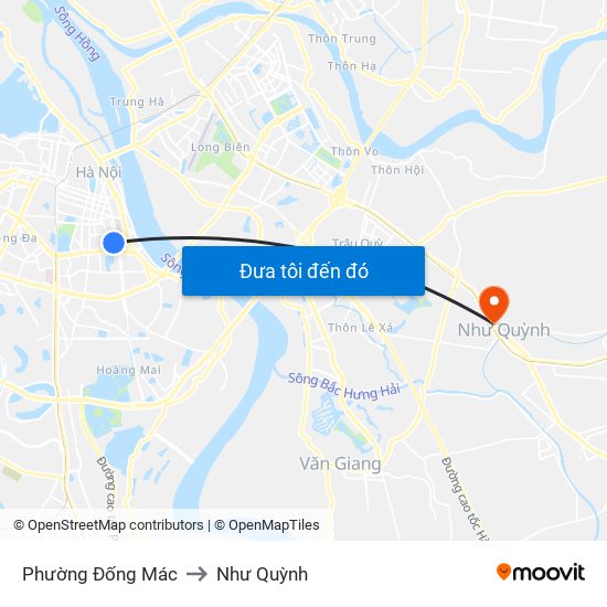 Phường Đống Mác to Như Quỳnh map