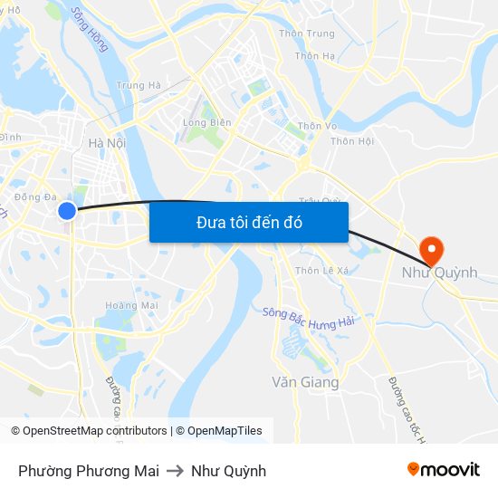 Phường Phương Mai to Như Quỳnh map