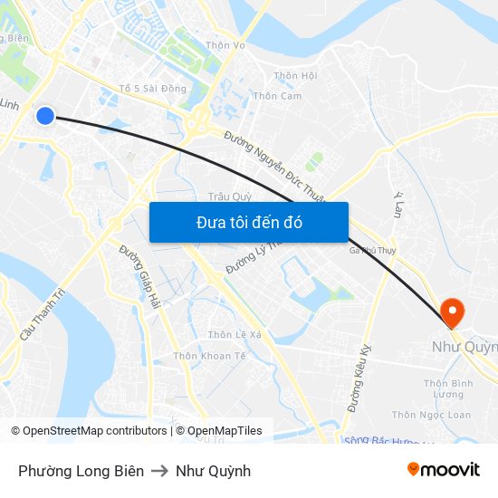 Phường Long Biên to Như Quỳnh map
