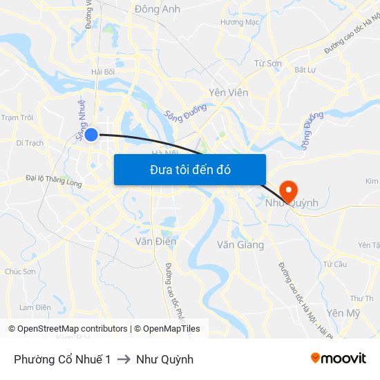 Phường Cổ Nhuế 1 to Như Quỳnh map