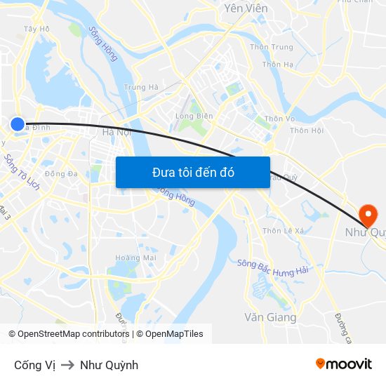 Cống Vị to Như Quỳnh map