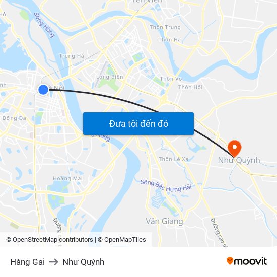Hàng Gai to Như Quỳnh map