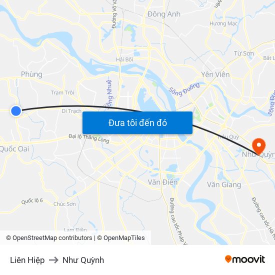 Liên Hiệp to Như Quỳnh map
