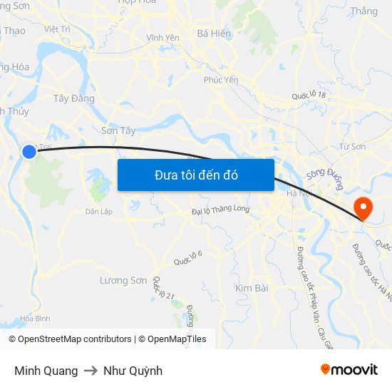 Minh Quang to Như Quỳnh map