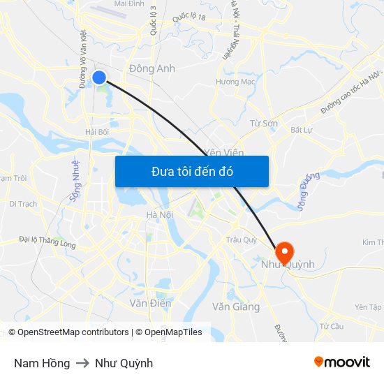 Nam Hồng to Như Quỳnh map