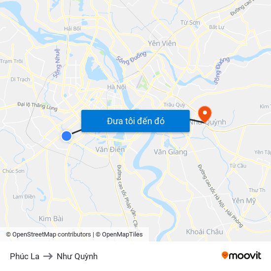 Phúc La to Như Quỳnh map