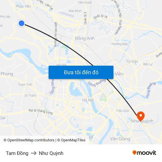Tam Đồng to Như Quỳnh map