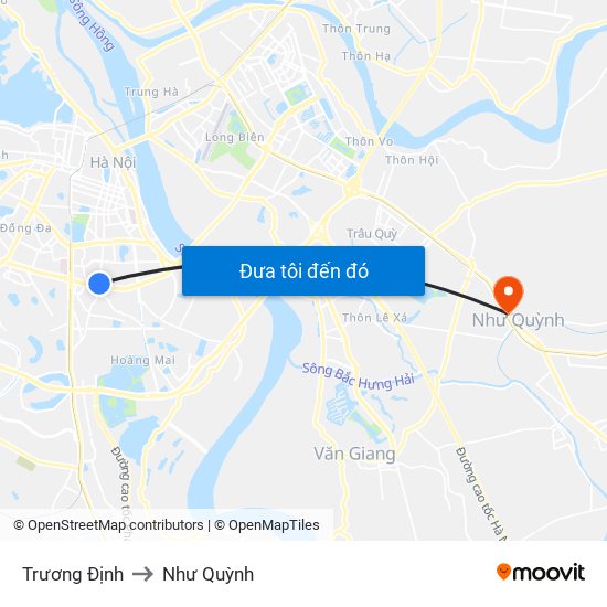 Trương Định to Như Quỳnh map