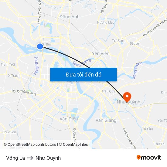 Võng La to Như Quỳnh map
