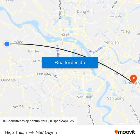 Hiệp Thuận to Như Quỳnh map