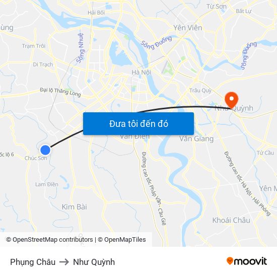 Phụng Châu to Như Quỳnh map