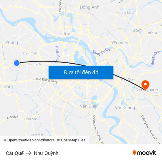 Cát Quế to Như Quỳnh map