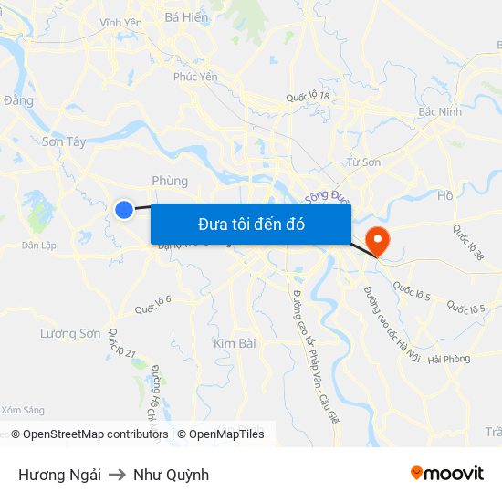 Hương Ngải to Như Quỳnh map