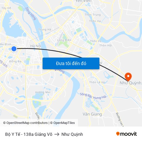 Bộ Y Tế - 138a Giảng Võ to Như Quỳnh map